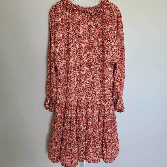 ANTHRO OPT poppy floral tiered midi dress - Picture 5 of 8